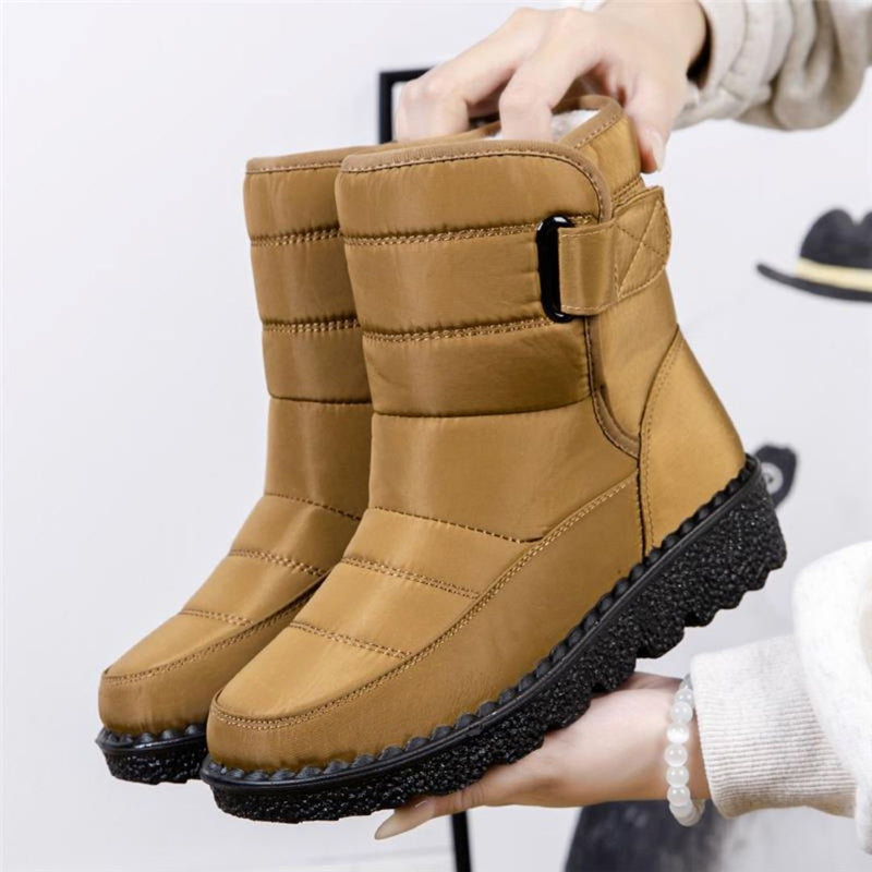 Bota para o Frio Impermeável Cano Médio Frozen SF32 Importe Go Cáqui 33 