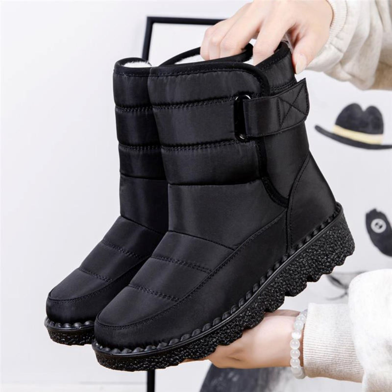 Bota para o Frio Impermeável Cano Médio Frozen SF32 Importe Go Preta 33 