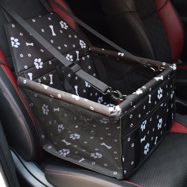 Cadeirinha Pet Para Carro - Pet Seat Descarte teste Importe Go Preto e Osso 