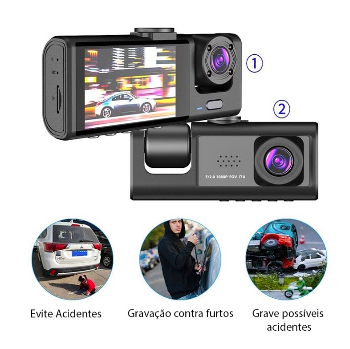 Câmera Veicular Multi Drive 360 [SEU CARRO MAIS SEGURO] Importe Go 