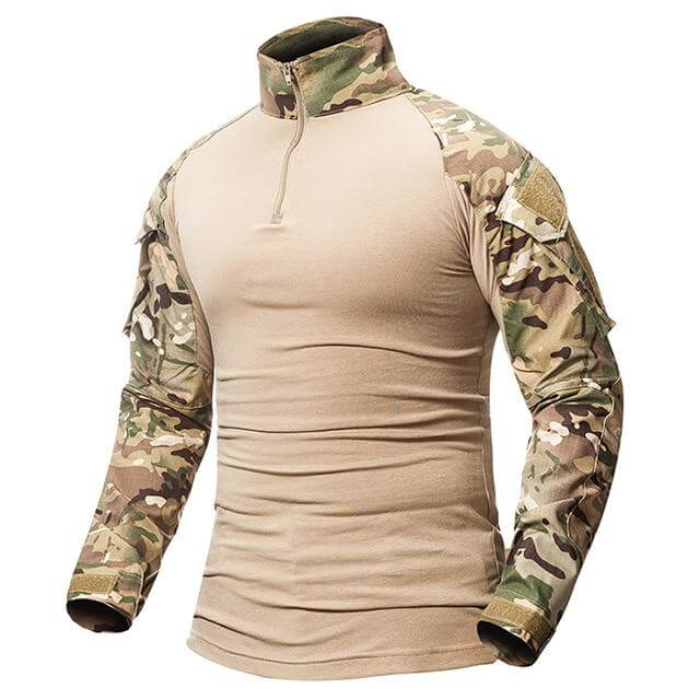 Camisa Tática Militar - Army Camisa Tática Militar - Army Importe Go Bege Camuflado S 