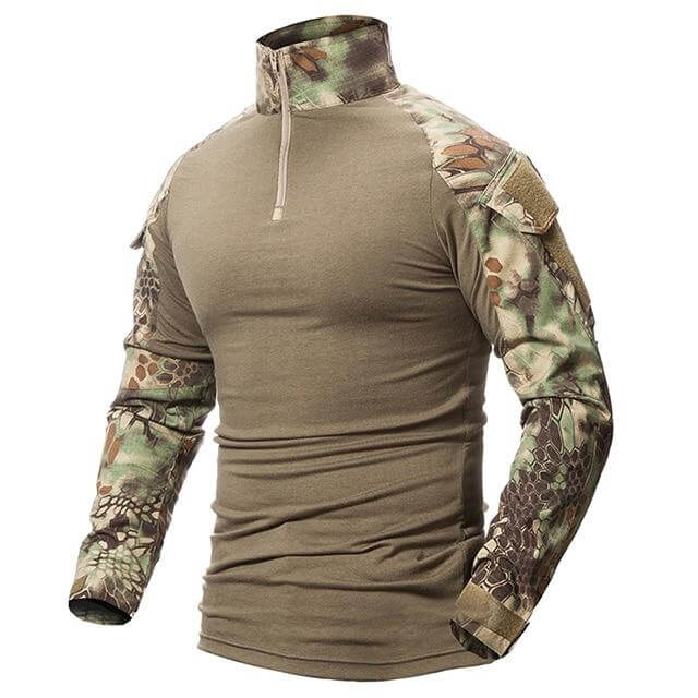 Camisa Tática Militar - Army Camisa Tática Militar - Army Importe Go Marrom camuflado S 