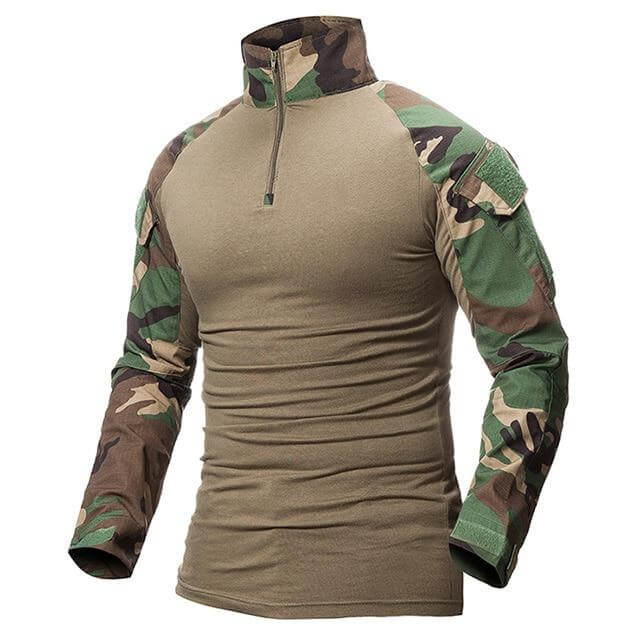 Camisa Tática Militar - Army Camisa Tática Militar - Army Importe Go Verde musgo S 