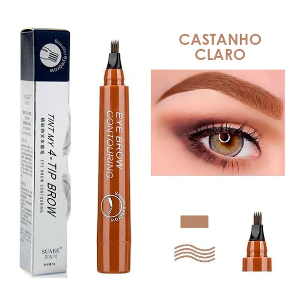 Caneta Para Sobrancelhas Micropigmentação - COMPRE 1 LEVE 2 Caneta Para Sobrancelhas Micropigmentação Importe Go Compre 1 Leve 2 Castanho Claro 