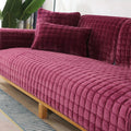 Capa de Sofá Peluciada (Kit Completo) sofa 006 Importe Go Roxo Sofá 2 Lugares 