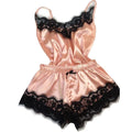 Conjunto de Pijama Feminino de Cetim Sexy Importe Go Rosa P 