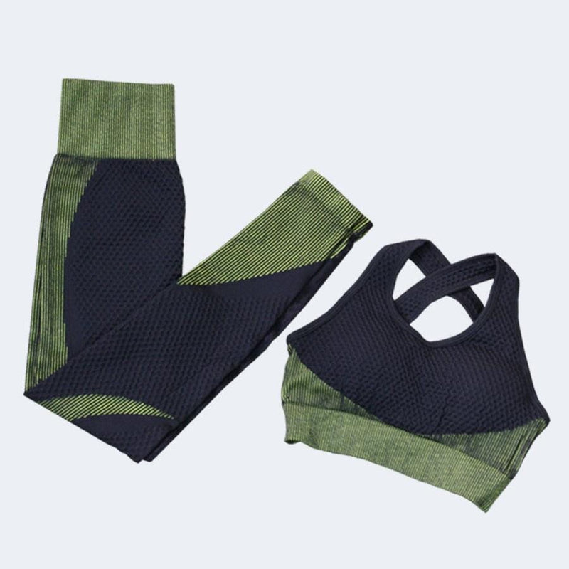 Conjunto Fitness Luxo LaBela Fitness002 Importe Go Preto 2pcs P 