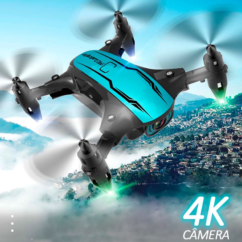 Drone Com Câmera 4K FullHD Wifi Dobrável / ZangãoCS P10-9 Importe Go 