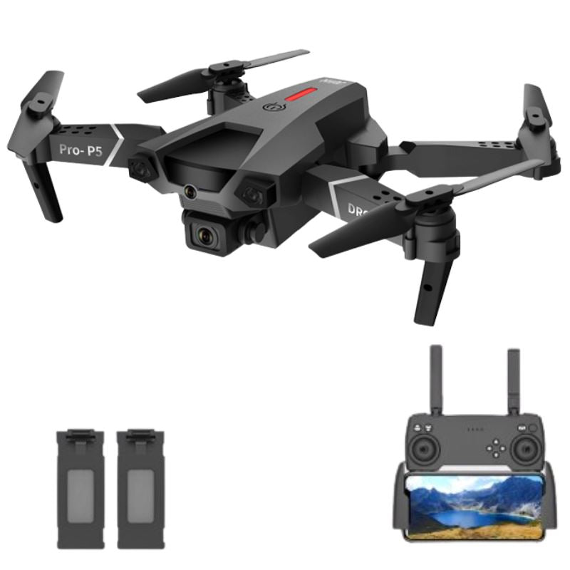 Drone Profissional Com Sensor de Obstáculo Câmera FullHD 4K Wifi / AvangerCopter P10-11 Importe Go Preto 2 Baterias de Lìtio 