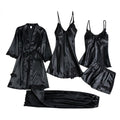 Kit 5 Peças - Pijama Feminino All Right Importe Go Preto S 