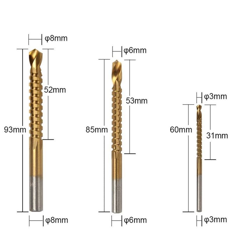 Kit Completo 6 Brocas de Titânio Escalonada ferramentas 112 Importe Go 