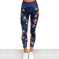 Legging Floral Workout Fitness018 Importe Go Azul S 