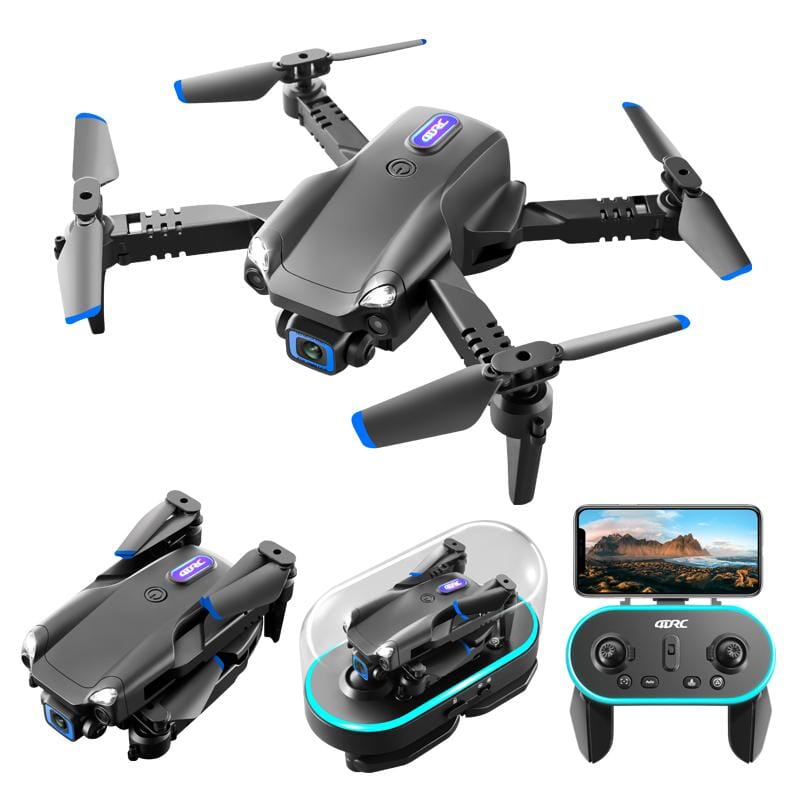 Mini Drone Com Câmera Dupla e Controle Com Suporte Celular 4K FullHD P7-5 Importe Go 