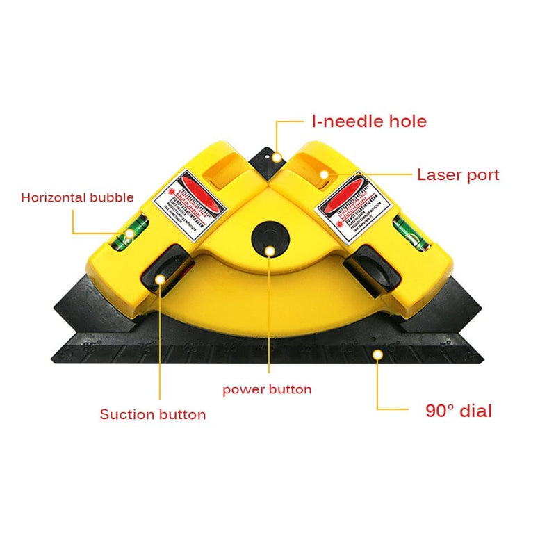 Nível, Prumo e Esquadro a Laser - 3 em 1 P1-19 Importe Go 