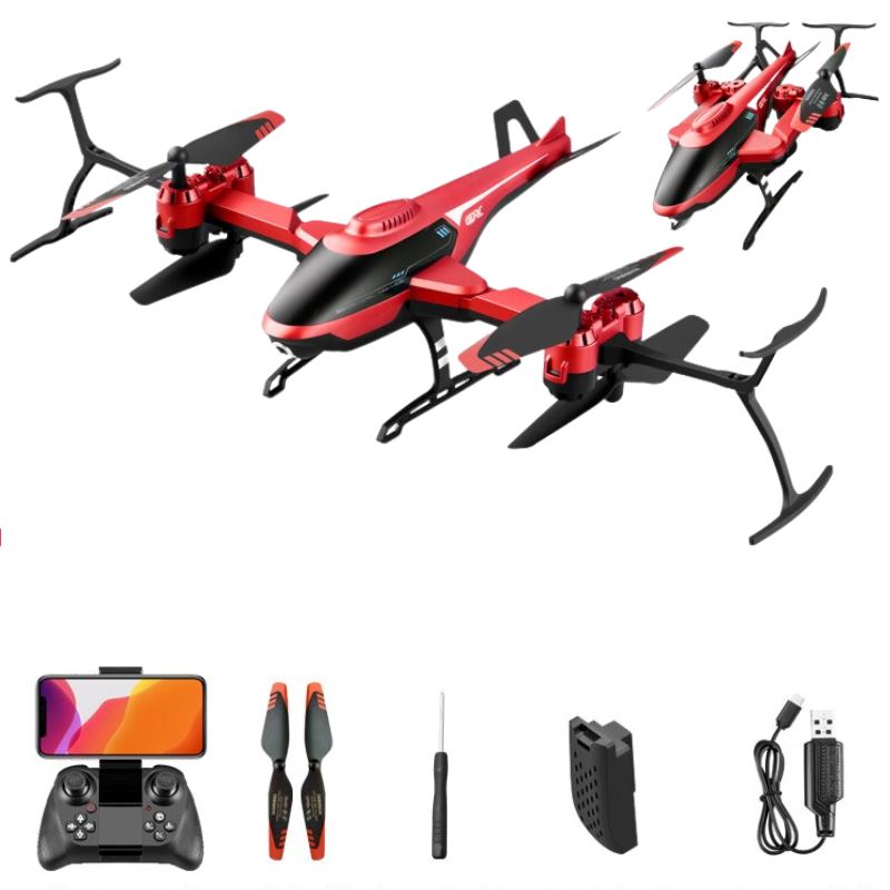 Novo Drone Helicopter Profissional com Câmera 4K FullHD 5km Gps / ZangãoCopter P10-10 Importe Go ZangãoCopter Vermelho 1 Bateria de Lítio 