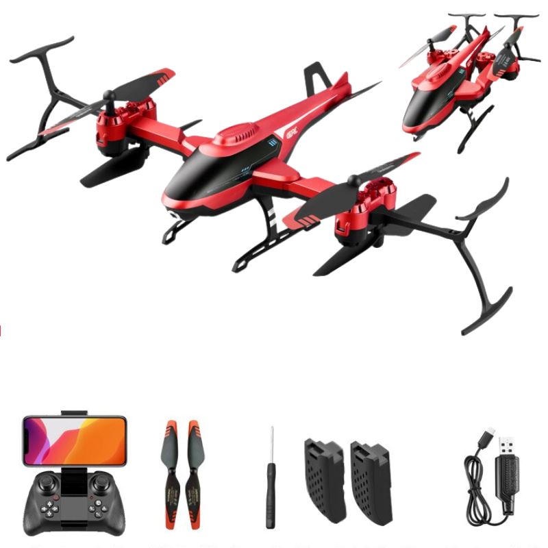 Novo Drone Helicopter Profissional com Câmera 4K FullHD 5km Gps / ZangãoCopter P10-10 Importe Go ZangãoCopter Vermelho 2 Bateria de Lítio 