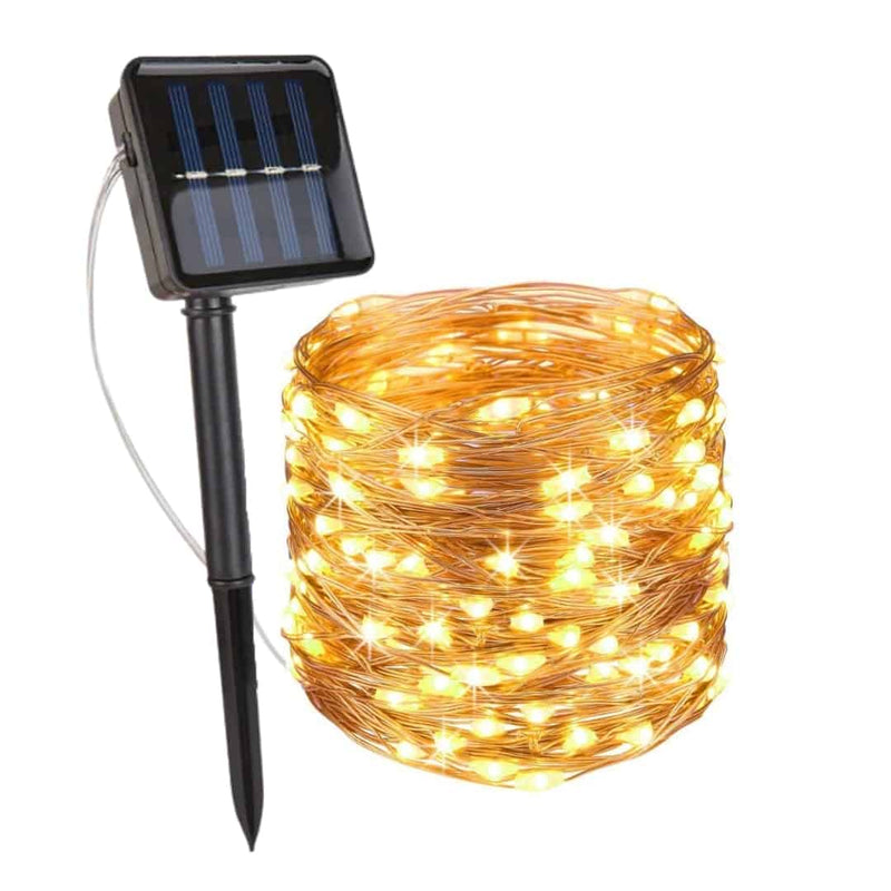 Pisca Pisca Natal Solar com 8 Modos de Iluminação - Instalação em 1 minuto ccj 5 Importe Go 10M - 100 Leds 1 Unidade 