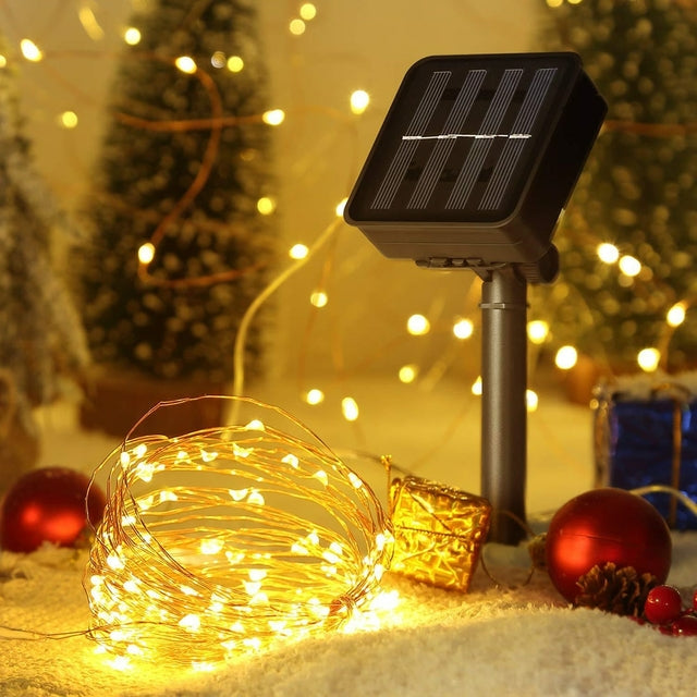 Pisca Pisca Natal Solar com 8 Modos de Iluminação - Instalação em 1 minuto ccj 5 Importe Go 