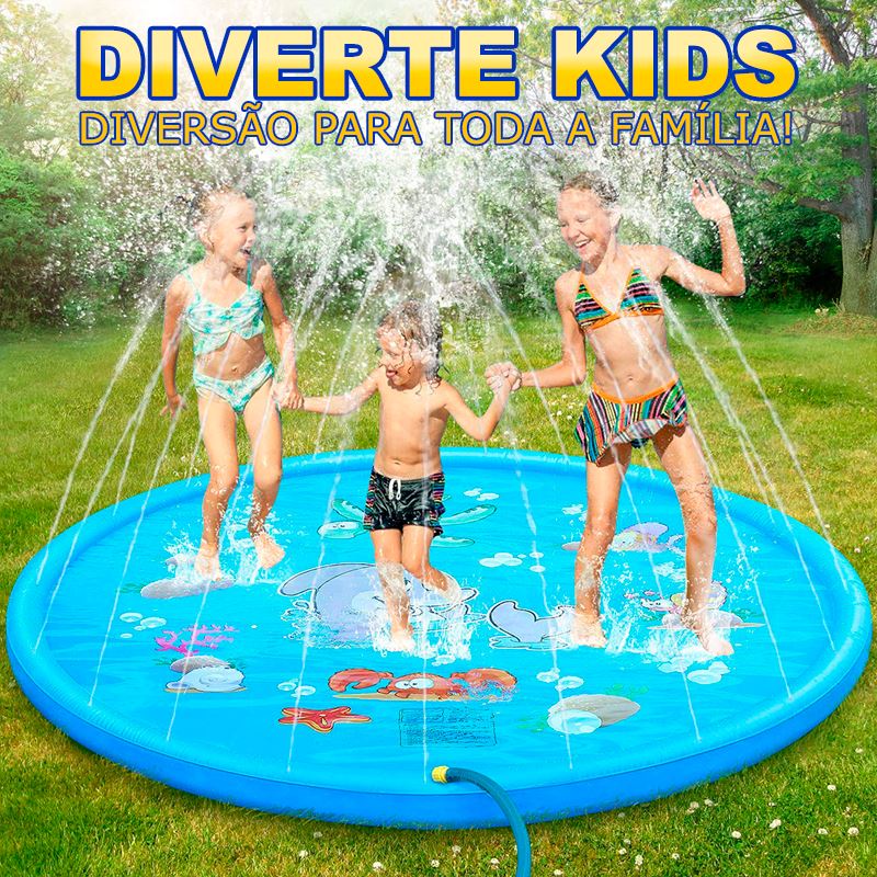 Piscina Infantil Para Crianças e Cães com Chafariz | DiverteKids P18-7 Importe Go 