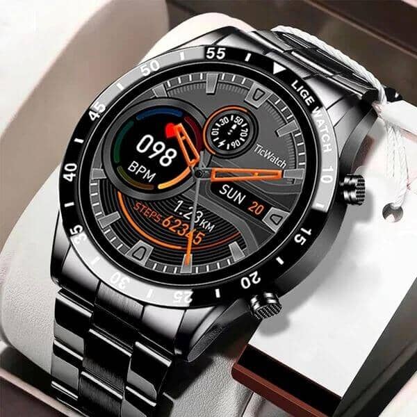 Smart Watch Masculino de Luxo - Tic Lux L1P38 Tic Lux Importe Go 