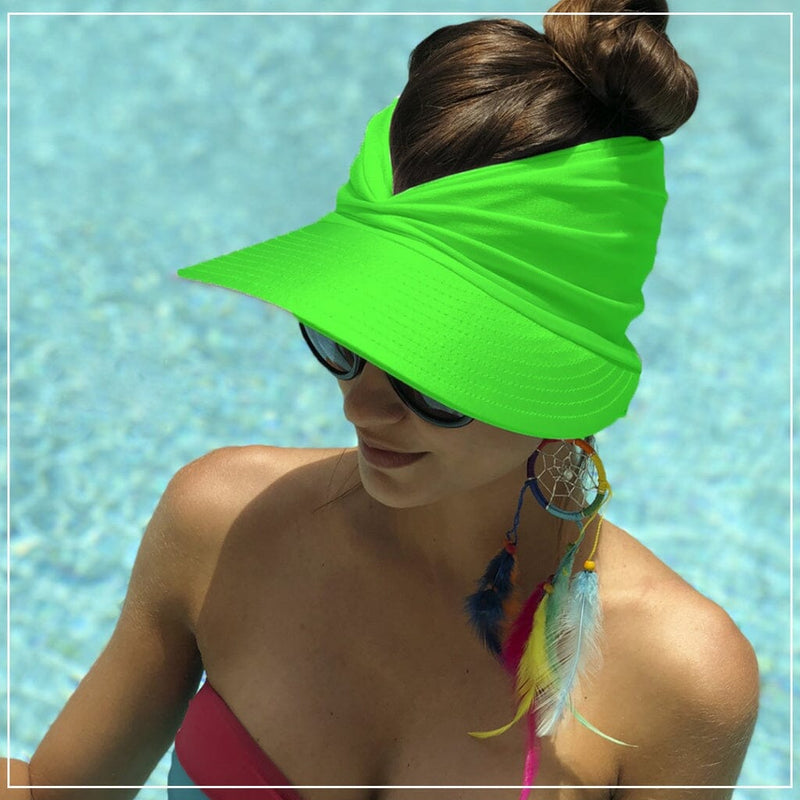 Viseira Feminina para Praia com Proteção UV - Leve 2 Pague 1 MV34 Importe Go Verde Neon 